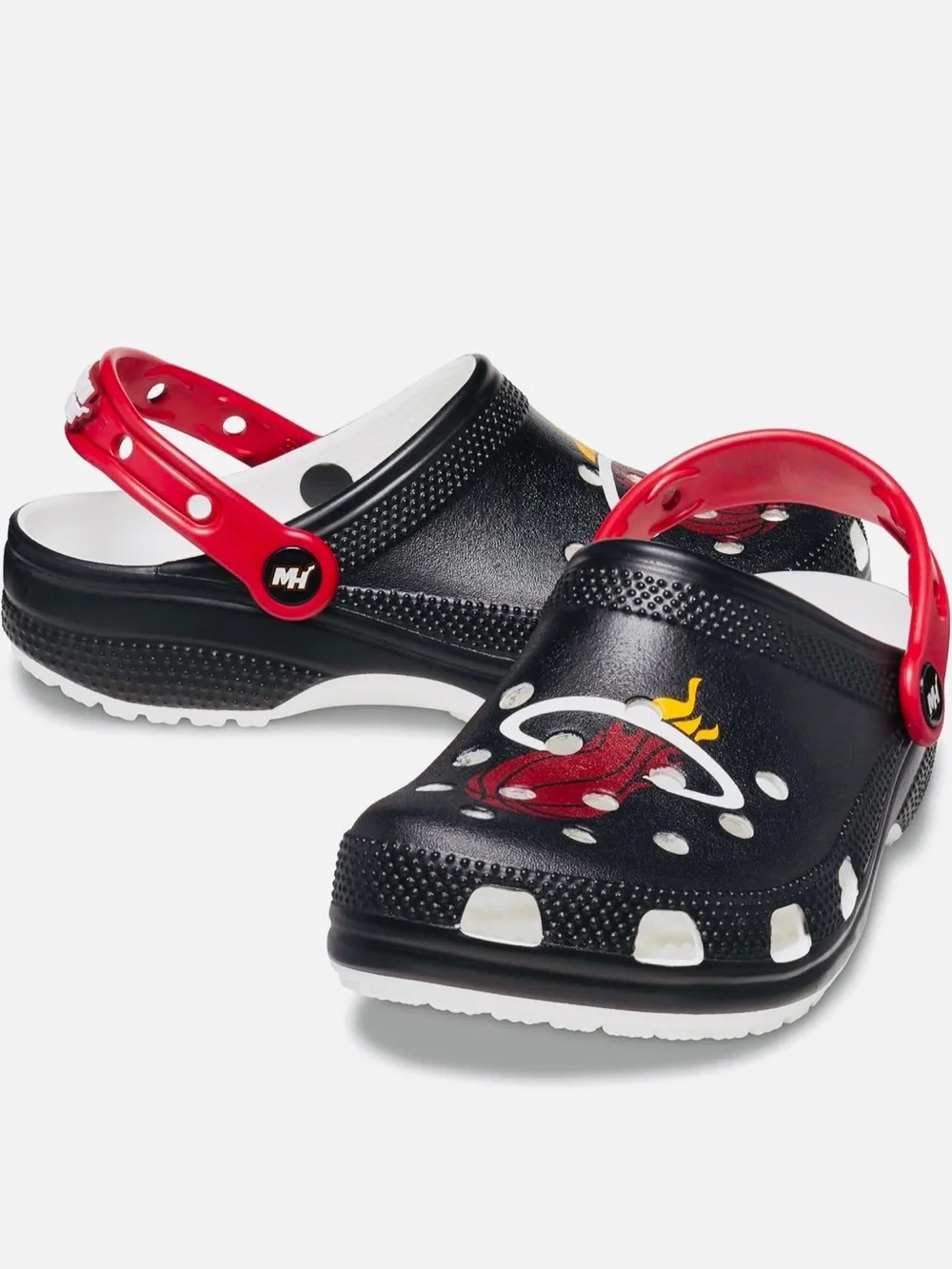 Crocs NBA Miami Heat Classic Clog Black/Red NBA Fans Unisex Men’s Size 13